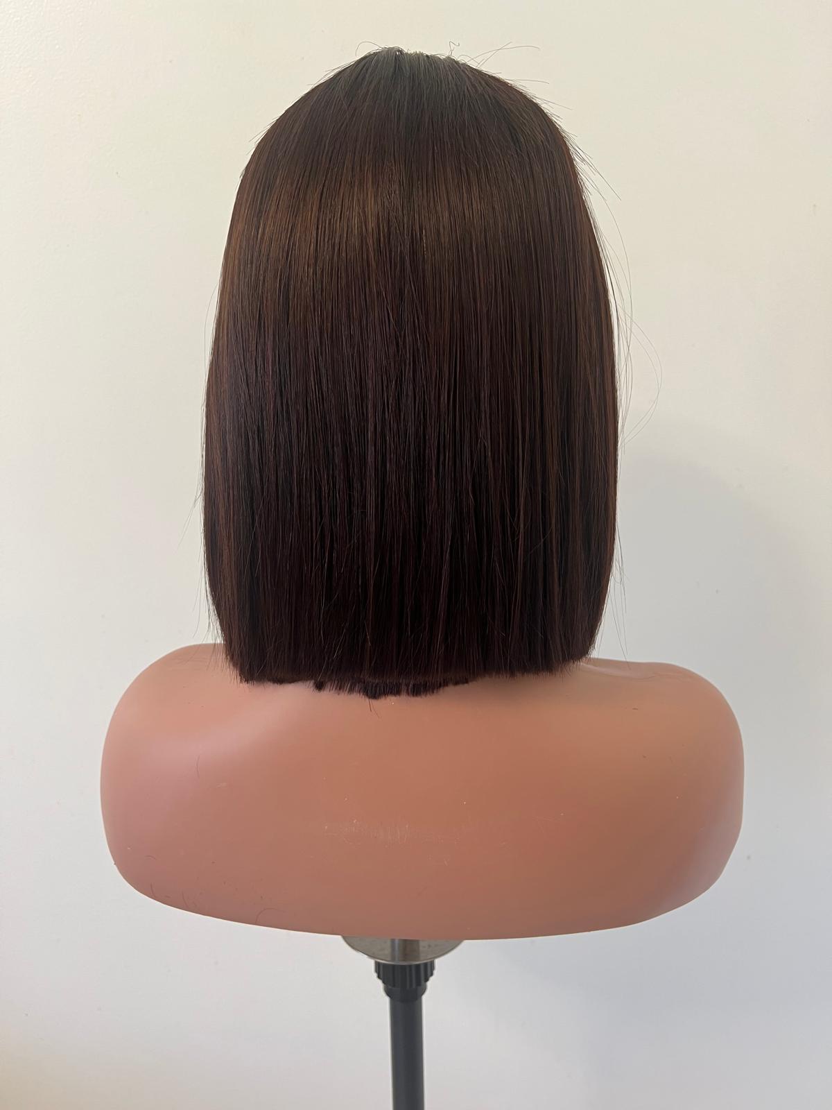 Perruque Lisse Lace 6x2 12" Col 1BT33