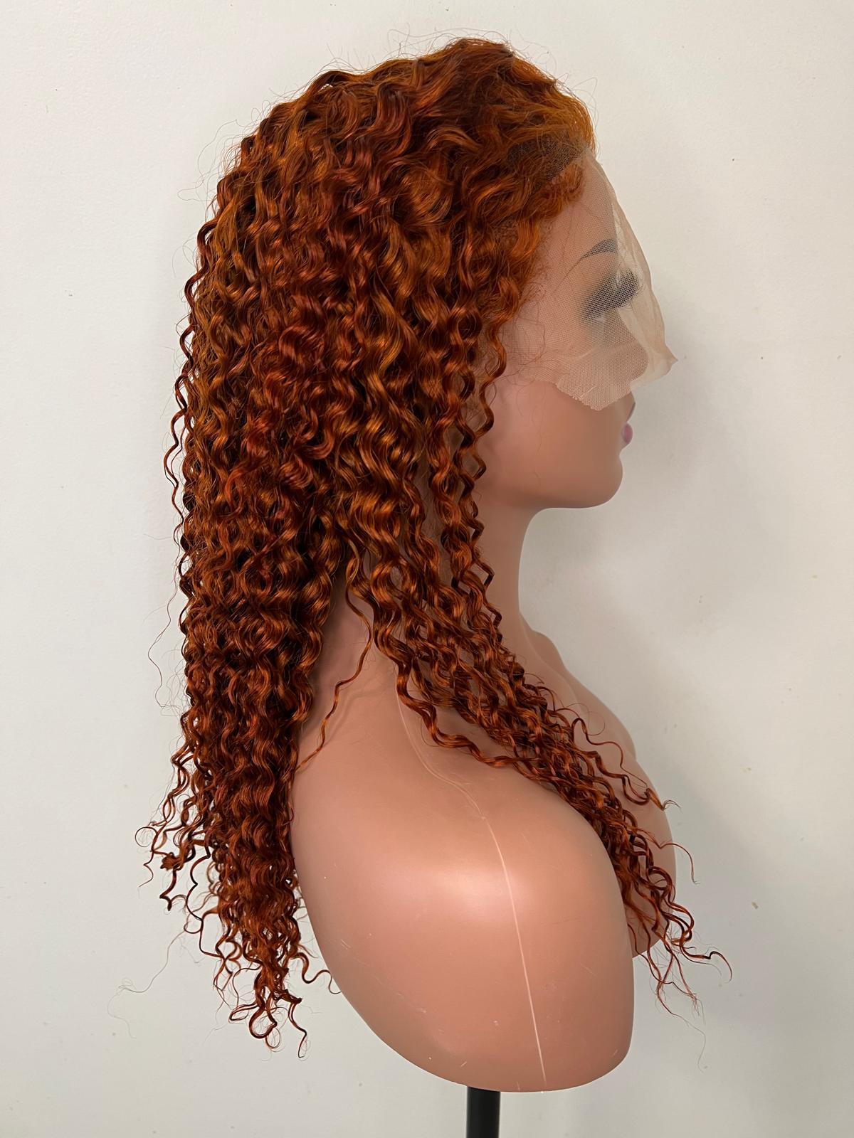 Perruque JERRY Curl. Lace : 13x4. Couleur : 350
