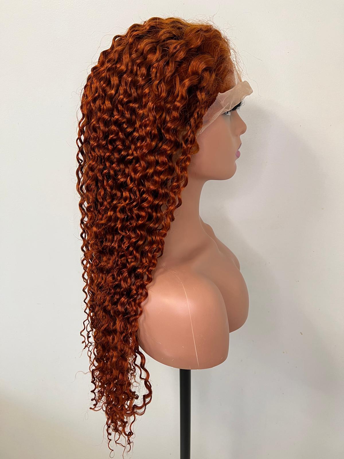 Perruque JERRY Curl. Lace : 13x4. Couleur : 350