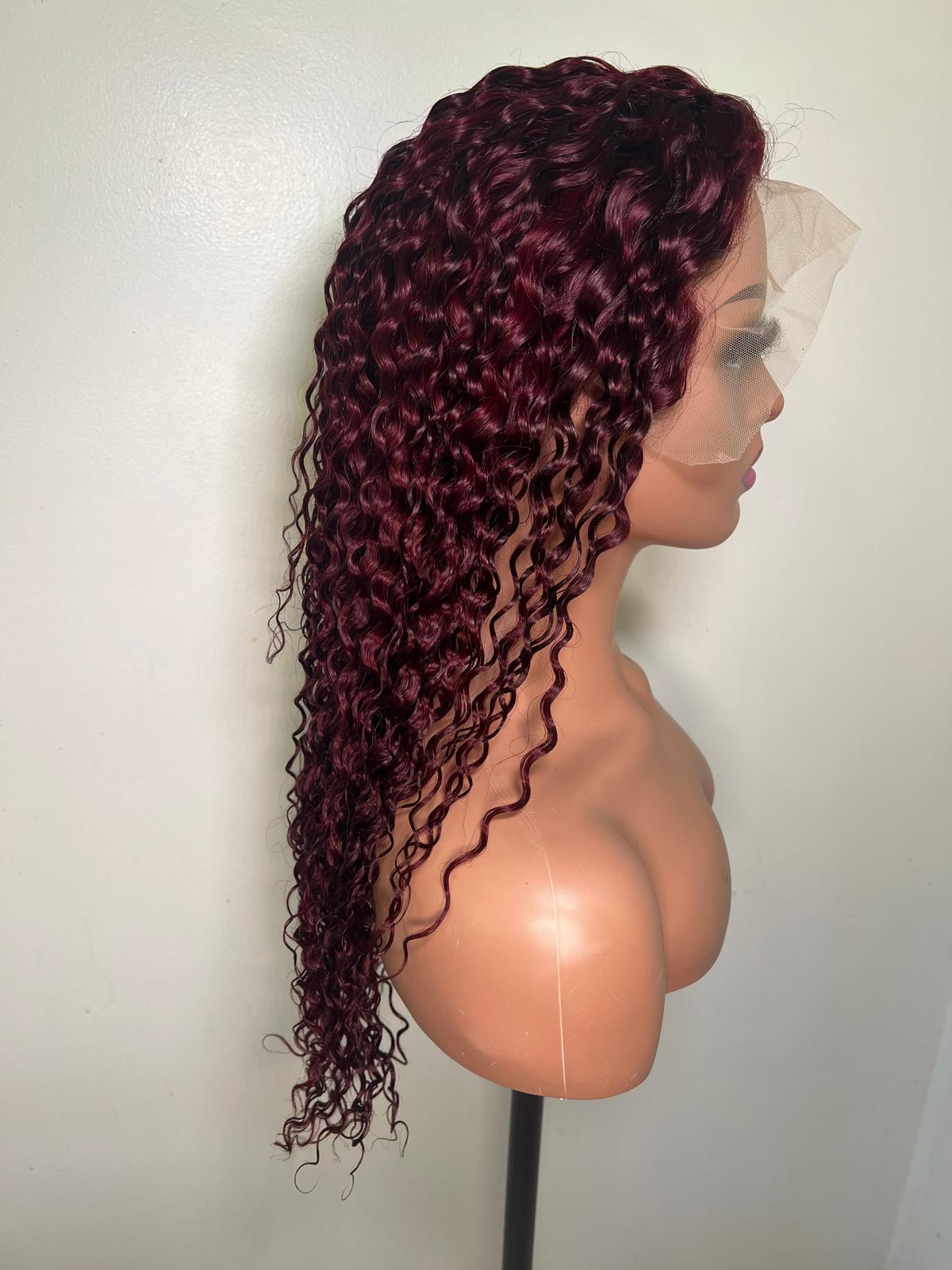 Perruque WATER Wave. Lace 13x4 Couleur : 99J
